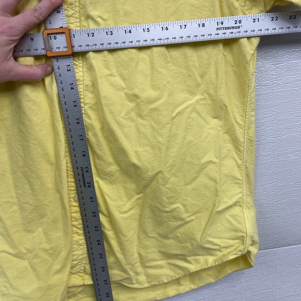 Ralph‎ Lauren Yellow Shirt Blue Logo Button Down Casual Large Pony